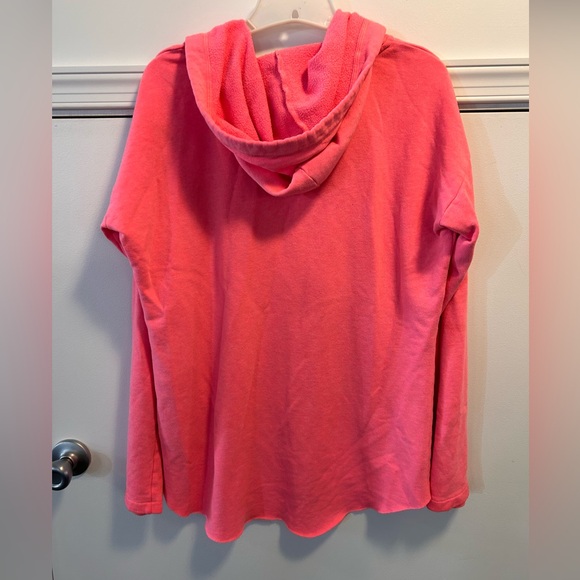 Victoria's Secret VS PINK Pullover V-Neck Hoodie Hot Pink Medium LG - Picture 3 of 7